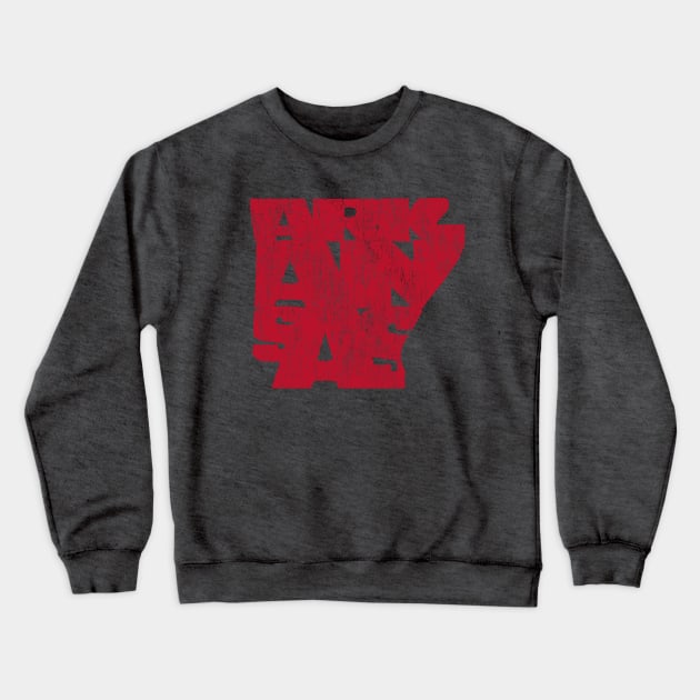 Arkansas Text Crewneck Sweatshirt by rt-shirts